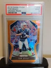 2019 Panini Prizm - Tom Brady #18 Orange Prizm Serial Numbered 189/249 PSA 9