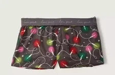 PINK VICTORIAS SECRET FLANNEL SLEEP BOXY PAJAMA LOUNGE SHORTS NEW with TAGS