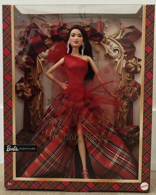 Barbie Signature 2024 Holiday Barbie Fashion Doll Seasonal Collector Brown Hair