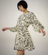 Nine West Animal Print Fit and Flare Dress. Size: L