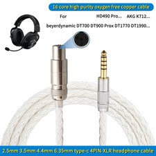 16cores Silver Plated Headphone cable for Sennheiser HD490 PRO, HD490 PRO Plus