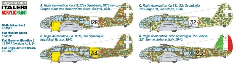 ✅ITALERI 1390 - Scala 1:72 CAPRONI CA.311/311M - Immagine 4 di 4