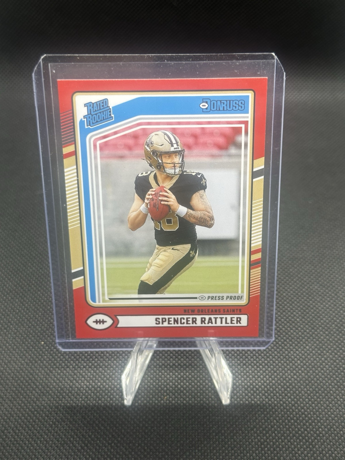 2024 Panini Donruss - Rated Rookie Red Press Proof #359 Spencer Rattler (RC)
