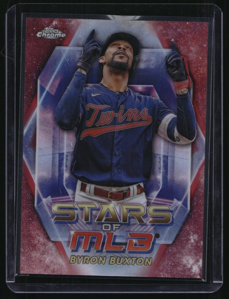 2023 Topps Chrome Stars of MLB #SMLBC-12 Byron Buxton Red 10/75 Twins