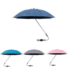 Large UV Protection Stroller Sun Shade Umbrella with Adjustable Clamp Waterproof