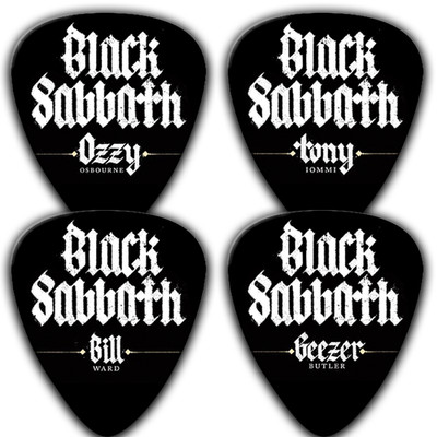 Black Sabbath Ozzy Osbourne Tony Iommi Bridge Memorial 4 x Gitarrenplektren