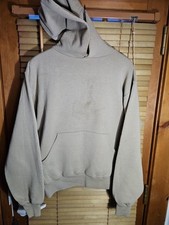 Distressed Vintage 90s Russell Athletic Olive Green Pullover Hoodie Small