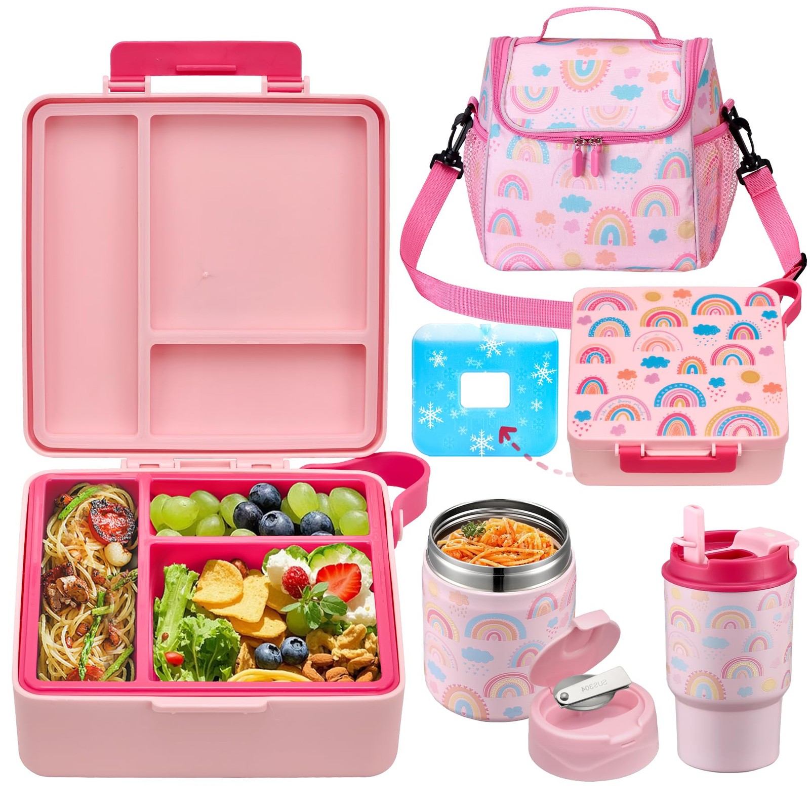 Bento Lunch Box for Kids with 17oz Soup Thermo,Insulated Tum