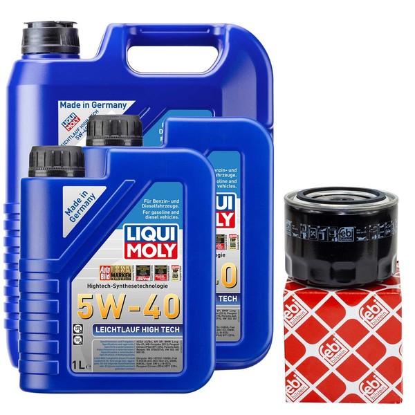 MotoröL Set High Tech 5W-40 Liqui Moly 7 Liter + ÖLfilter FüR Fiat Ducato 120-image