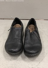 Clarks Women Black Cora Giny Leather Loafers - US 7.5