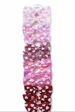 12 Pack Sequin Heart Hair Bows NWT