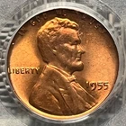 1955 Lincoln Wheat Cent, PCGS MS-64 Red
