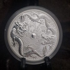 2019 Australian 1oz Silver Myths and Legends Double Dragon Coin