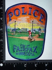 City of Fairfax Minnesota MN Police Patch Baseball Field Obsolete Collectible