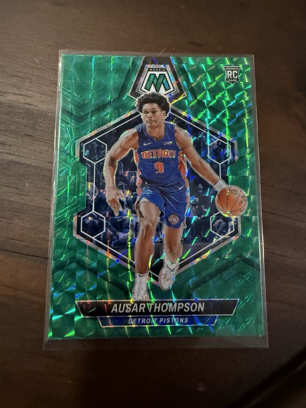 2023-24 Panini Mosaic - Rookies Ausar Thompson #226 Green Mosaic Prizm (RC)