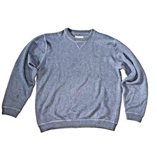 Gorp Core Cozy Eddie Bauer Gray Waffle Knit Crewneck Sweater Pullover