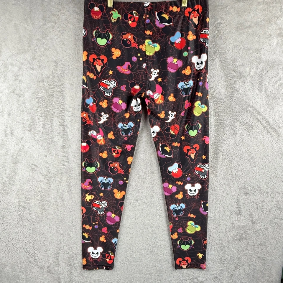 Leggings Disney Villanos Halloween Mujer XL Patrón Telaraña Personajes Estampado Foto 2 de 4