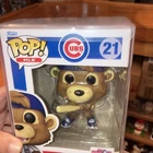Funko POP! Chicago Cubs 2026 MLB Mascot Clark Bear Figure 21 + Protector