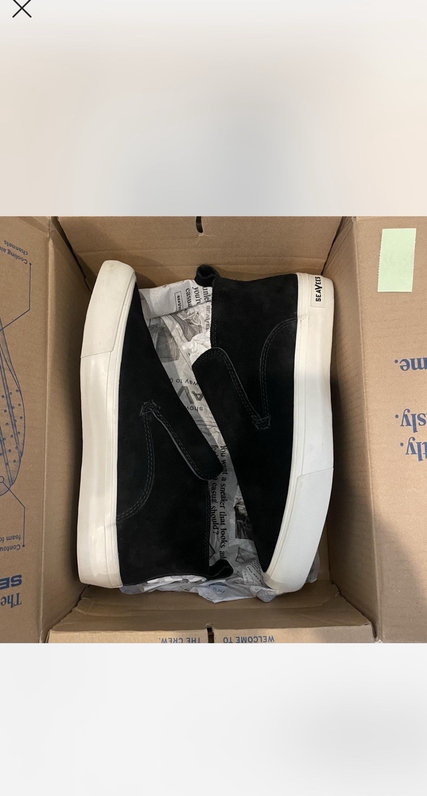 Seavees Huntington Middie Men’s Size 10. Black/White