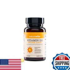 NatureWise Vitamin D3 5000 IU 90 Mini Softgels 125mcg Non-GMO Gluten-Free Bone I