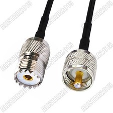 UHF PL-259 Male to UHF SO-239 Female RF Pigtail Jumper Coax Cable RG174 for WIFI