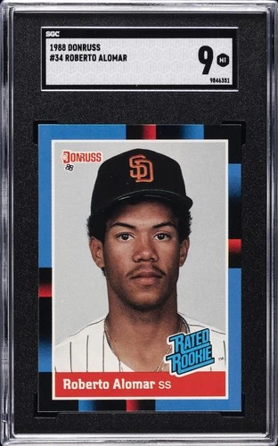1988 DONRUSS #34 ROBERTO ALAMAR ROOKIE RC SGC 9