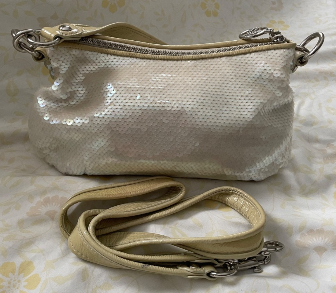 COACH Sequin POPPY Convertible Hobo Crossbody Purse Bag 16482-NICE