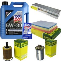 Inspektionspaket 5L Liqui Moly Longtime 5W-30 FüR VW Sharan 1.9 TDI 2.0 Seat