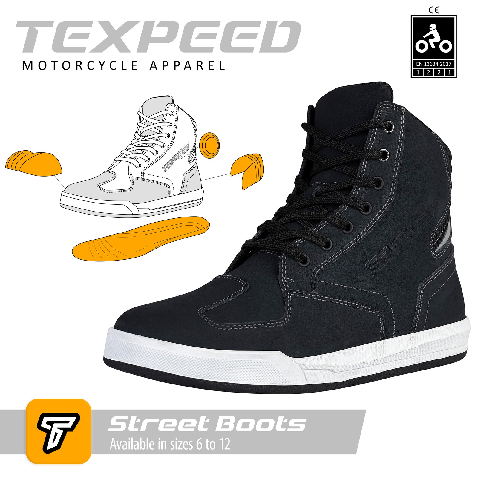 Botas De Moto De Cuero Impermeables Para Touring Biker Con Armadura Baja