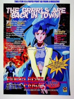 Bubblegum Crisis Tabletop RPG AnimechaniX 1997 Print Magazine Ad Poster ADVERT
