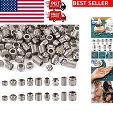 90pcs Stainless Steel Large Hole Spacer Beads for Jewelry Making
