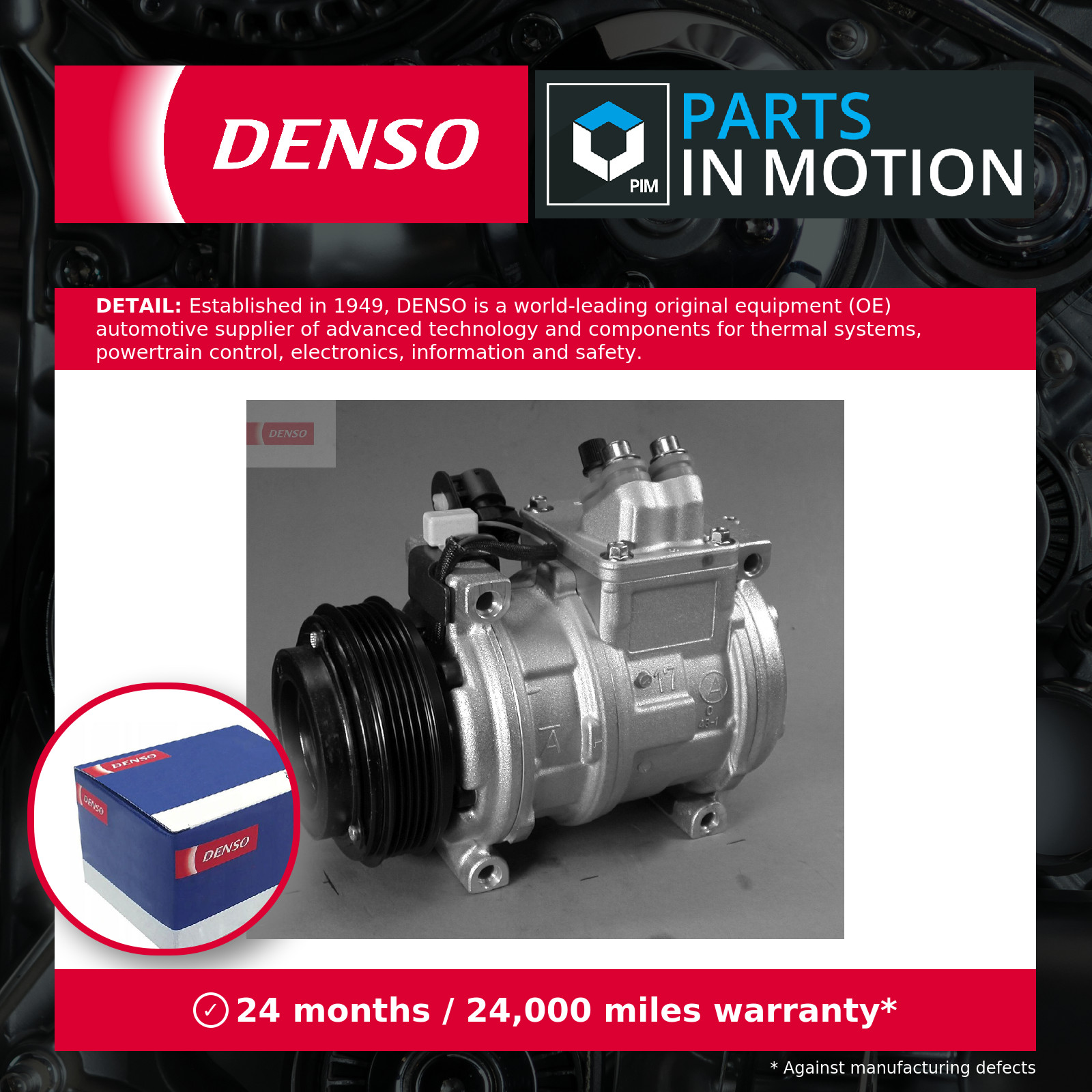 Air Con Compressor fits BMW 525 E34 2.5 88 to 96 AC Conditioning Denso Quality