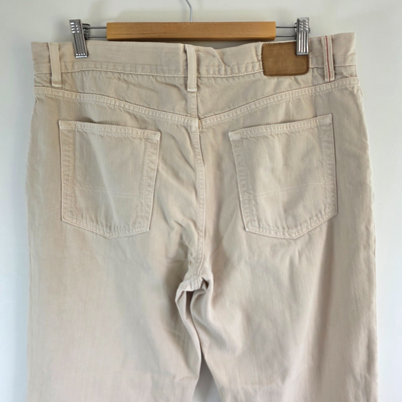 Tommy Hilfiger Men’s Cream Beige Straight Leg Jeans W36 L27 Cropped Denim image 6