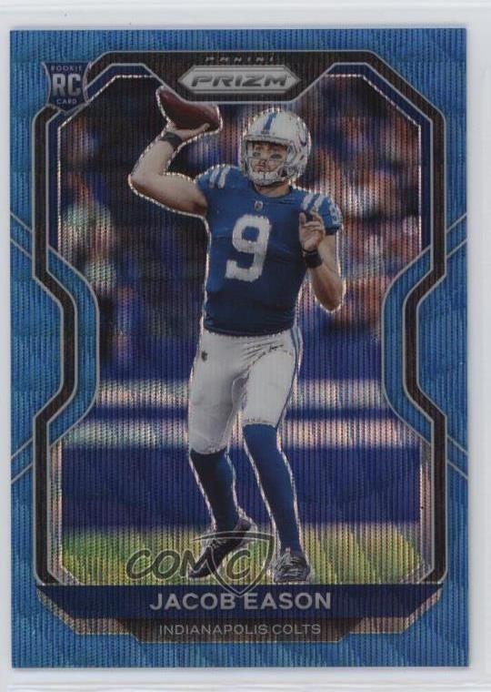 2020 Panini Prizm Rookie Blue Wave Prizm 10/199 Jacob Eason #331 1cc7