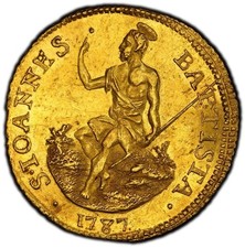 Firenze Pietro Leopoldo di Lorena Zecchino Fiorino d'oro 1787 NGC MS62 Splendide