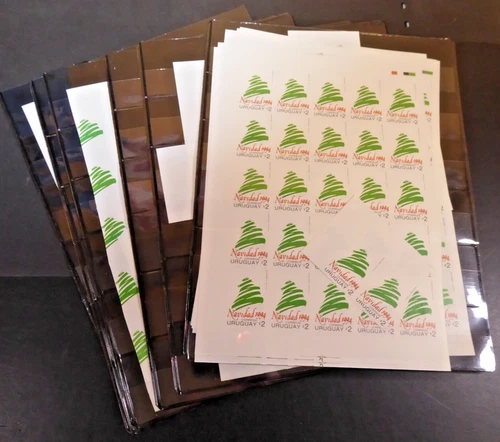 Uruguay 1994, 2$ Navidad stamp, great archiv lot imperforated proofs, etc.