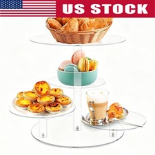 Acrylic Cupcake Display Stands 4 Tier Round Cupcakes Stand for Dessert Table