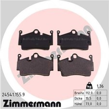 ZIMMERMANN Bremsbeläge Bremsbelegsatz hinten für Porsche Boxster Cayman