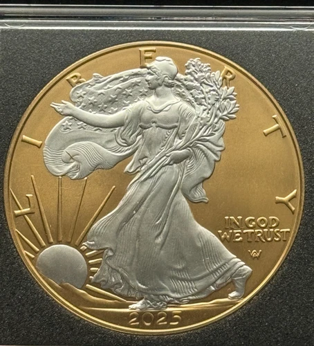 2025 American Silver Eagle 1 oz .999 Gold Finish | Limited 1 of 1,000 BU
