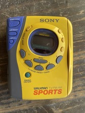 Sony Walkman WM-FS495 Sports Groove AM/FM Cassette Player Yellow Please Read