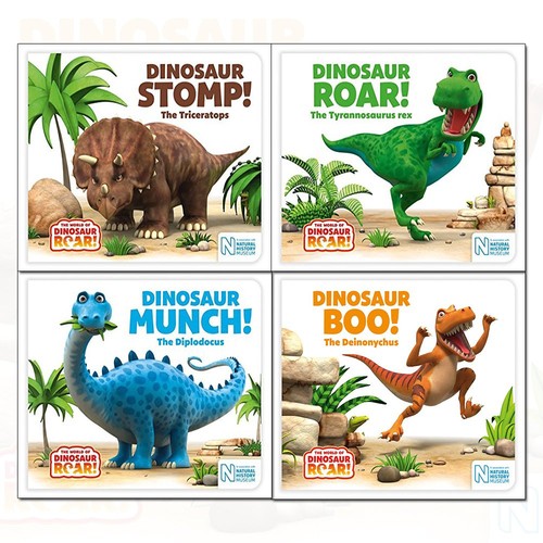 The World of Dinosaur Roar Series Books 1 - 4 Collection Set (Dinosaur Roar, Din