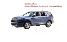Fits 2011-2019 Ford Explorer 4 Door SUV Driver Side Left Rear Door Glass Window