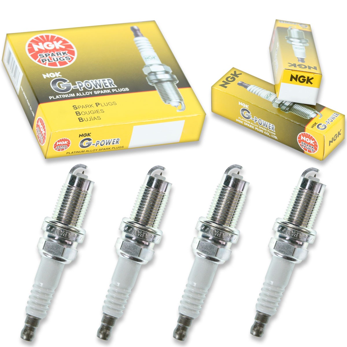 4 pcs NGK G-Power Spark Plugs for 1995-1997 Nissan Pickup 2.4L L4 - Engine pc