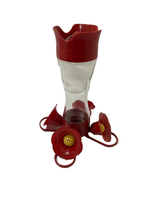 Perky Pet Glass Hummingbird Feeder for Outdoors with Perches Ant Moat Bee Guards