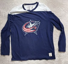 VTG Early 2000s NHL Columbus Jackets Shirt CCM Distressed LongSleeve NHL Men XL