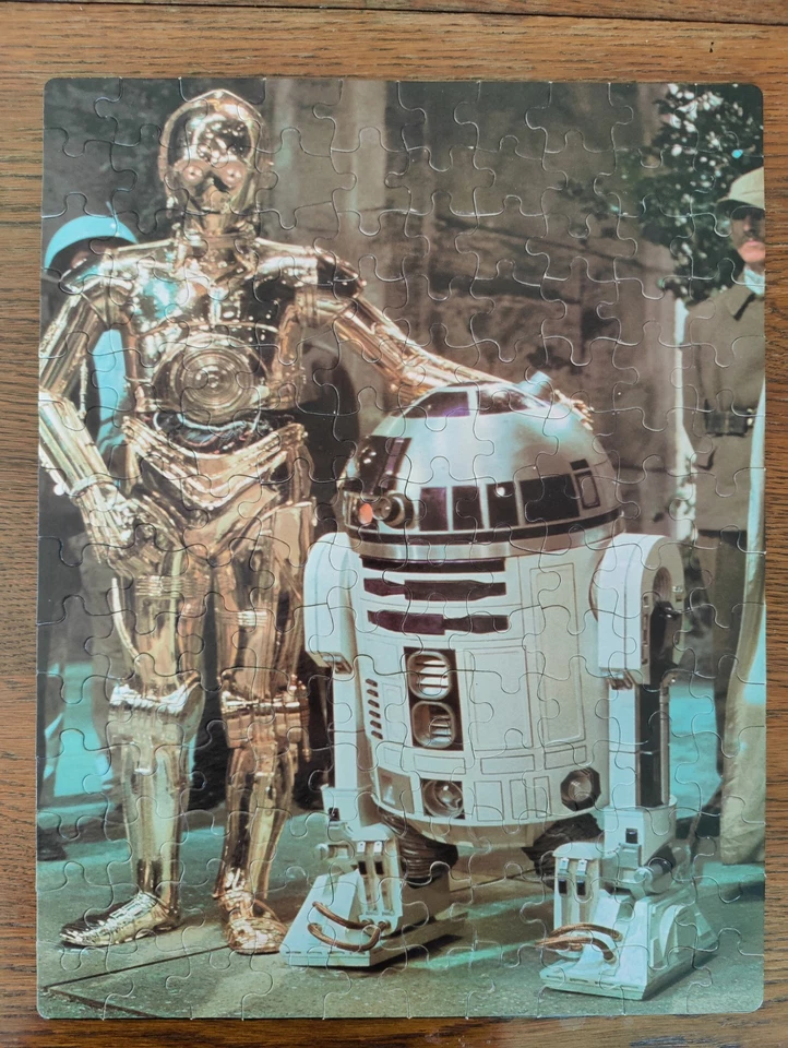 Rompecabezas Star Wars Artoo-Detto & See-Three Pio 14"x18" Kenner 1977 COMPLETO Foto 2 de 4