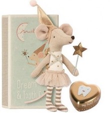 Maileg Tooth Fairy Big Sister Mouse Striped Legs Retired