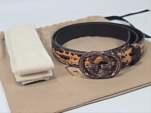Ceinture Gucci Double G imprimée inversée 80 123200040