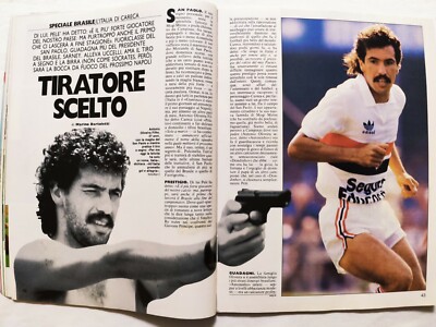 Guerin Sportivo N°5-1987 - Poster Maradona, Careca, Diaz, Elkjaer, Tassotti