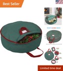 48-Inch Christmas Wreath Storage Bag - Durable Oxford Polyester with Handles